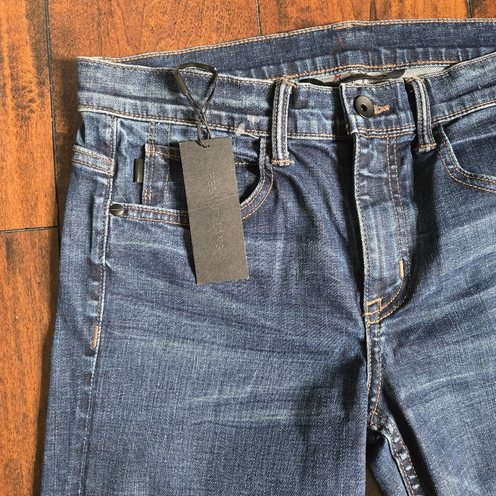 Helmut Lang Women's Denim Jeans Relaxed Tapered Cotton Indigo USA Made Size 27 - Picture 5 of 10